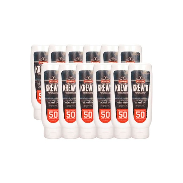 Ergodyne Ergodyne 6351 KREW'D SPF 50 Sunscreen Lotion, 8oz, 12-Pack 16636 - main
